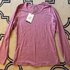 Woolx NWT Remi long sleeve merino shirt, Medium
